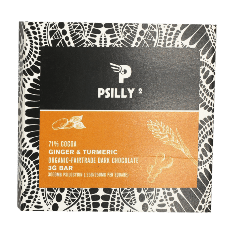 Psilly - Dark Chocolate Bar - Ginger & Turmeric